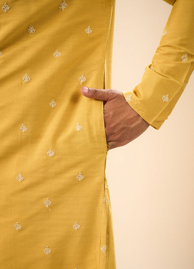 Manyavar Men Sun Kissed Mustard Kurta Pajama