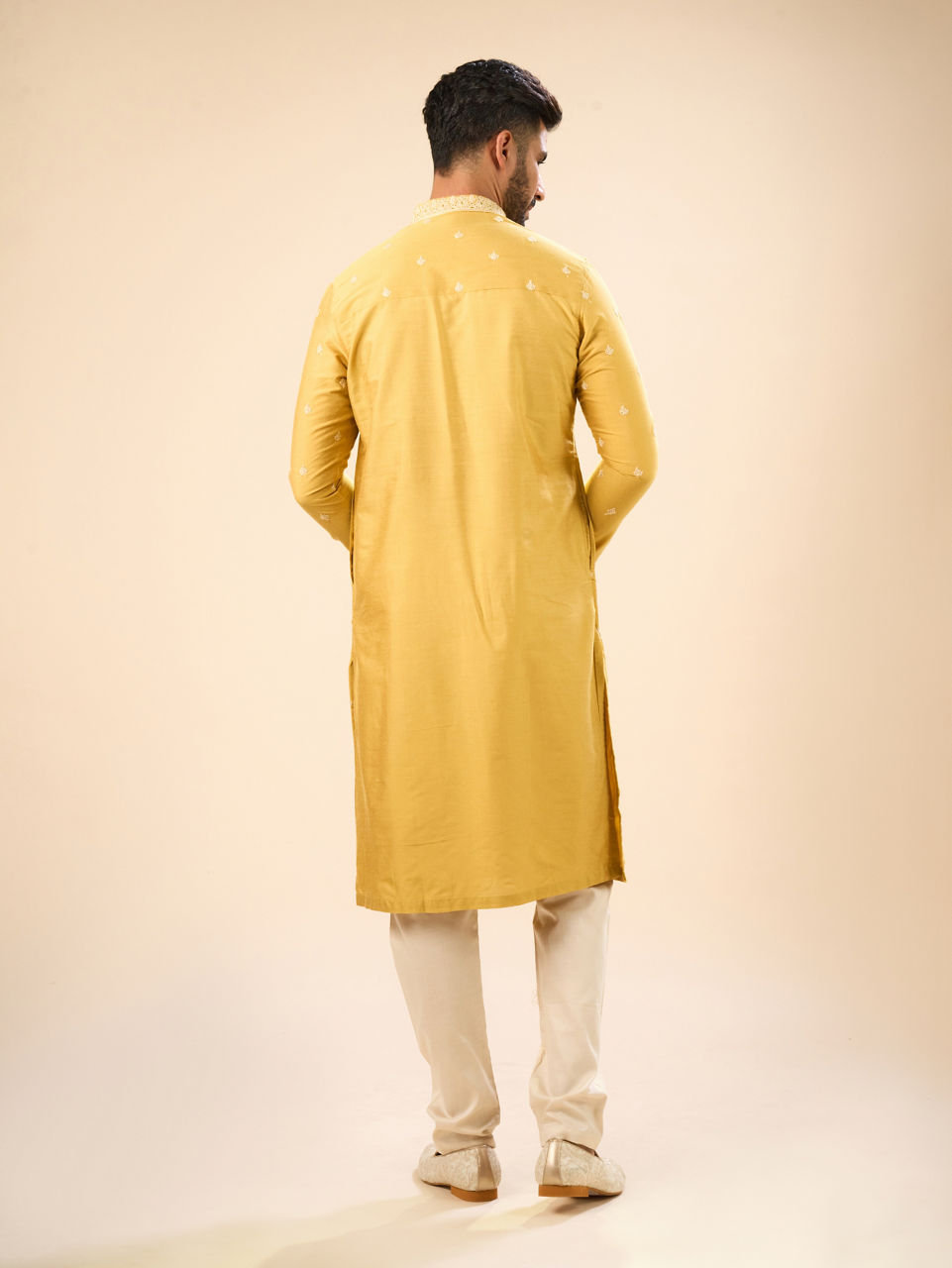 Manyavar Men Sun Kissed Mustard Kurta Pajama