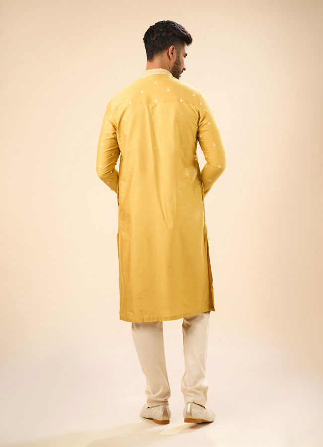 Manyavar Men Sun Kissed Mustard Kurta Pajama