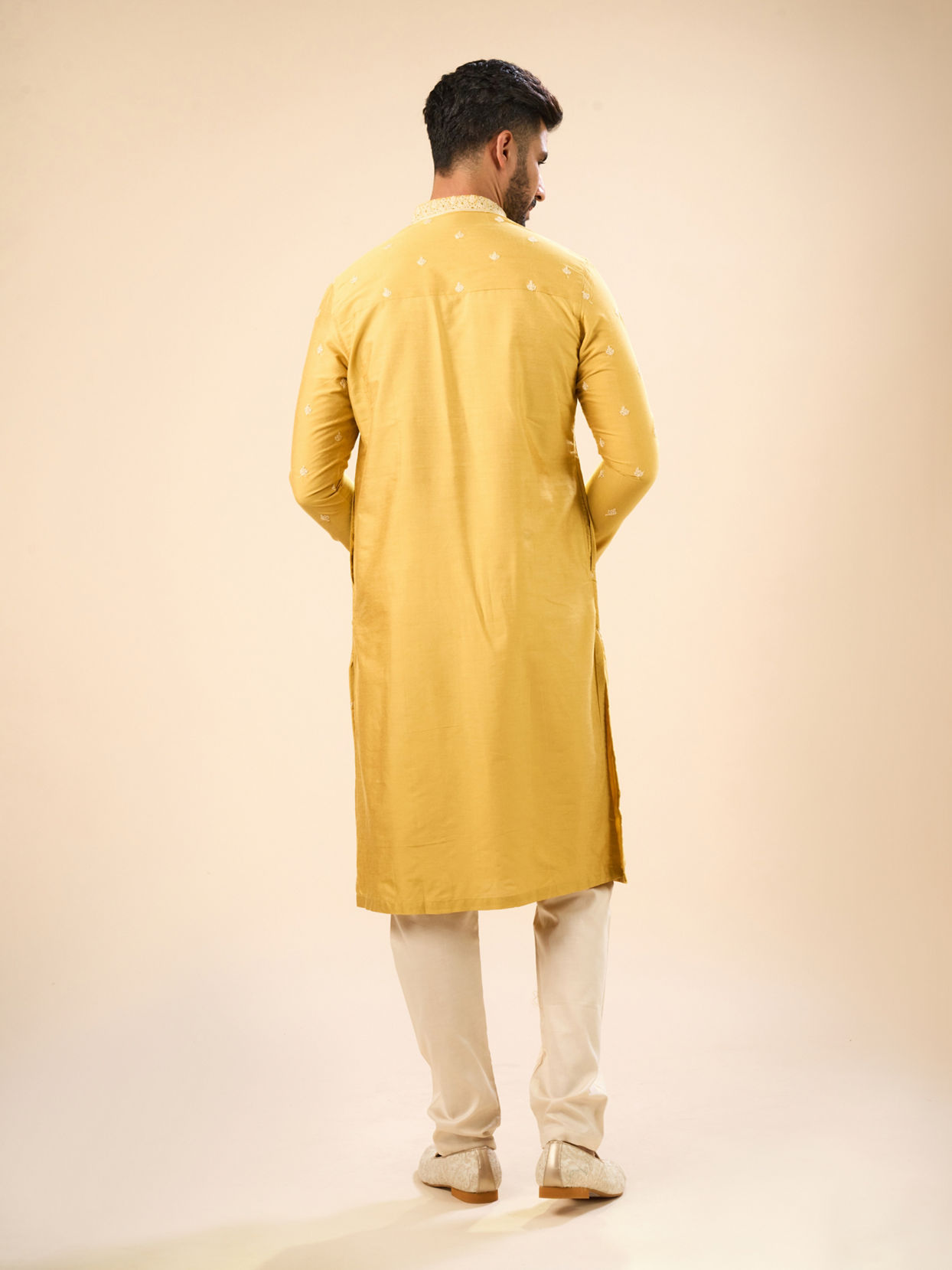 Manyavar Men Sun Kissed Mustard Kurta Pajama