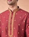 Manyavar Men Rust Radiance Kurta Pajama