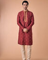 Manyavar Men Rust Radiance Kurta Pajama