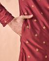 Manyavar Men Rust Radiance Kurta Pajama