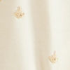 Cream White Buta Patterned Kurta Set with Embroidered Neckline