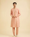 Manyavar Men Peach Gala Kurta Pajama