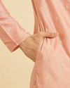 Manyavar Men Peach Gala Kurta Pajama