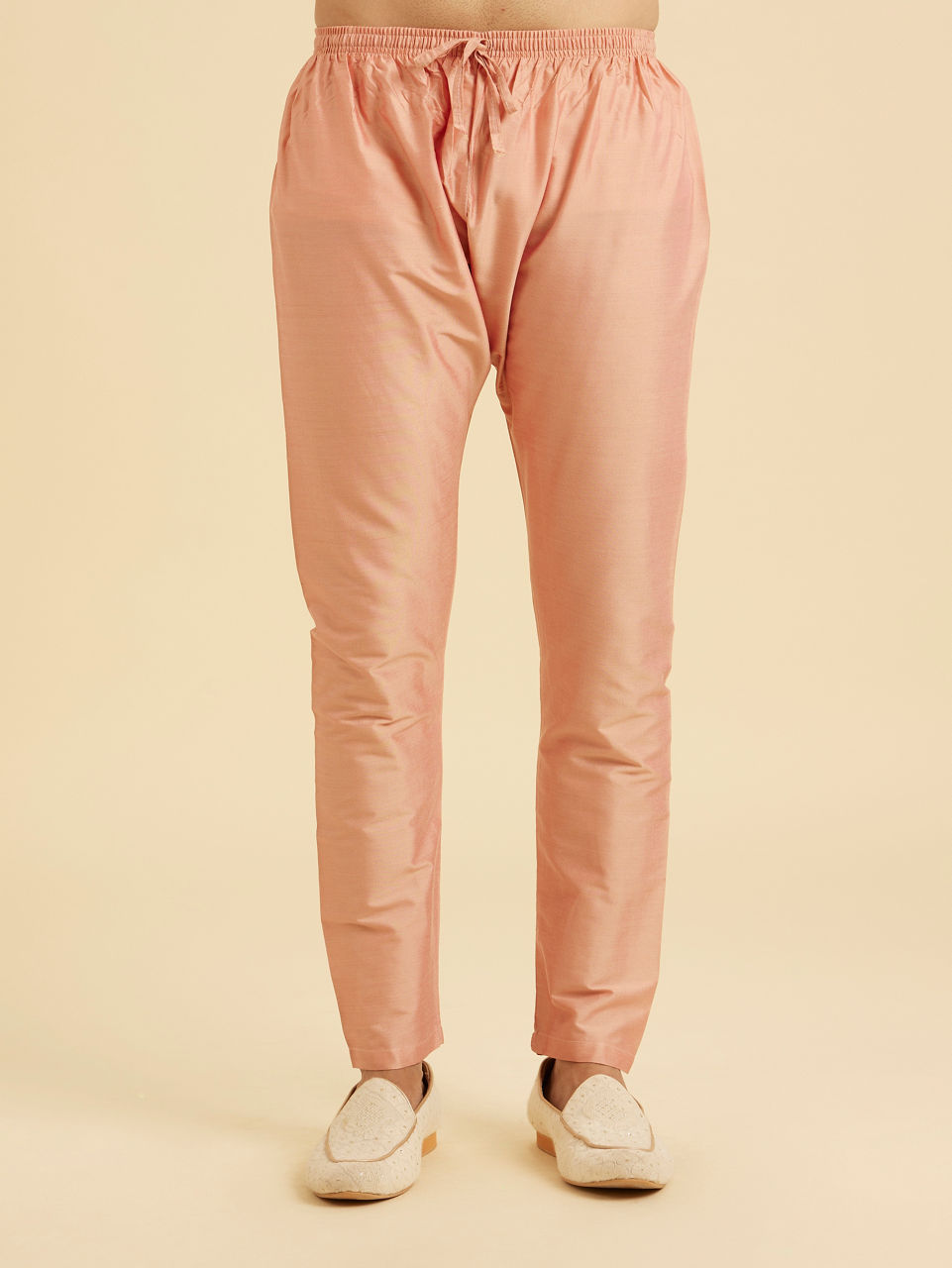 Manyavar Men Peach Gala Kurta Pajama