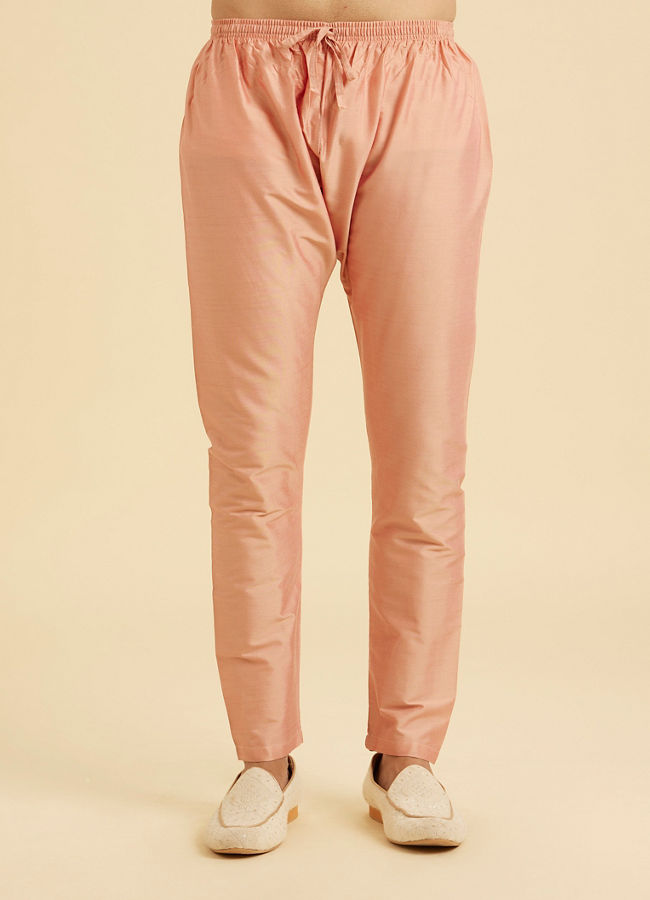 Manyavar Men Peach Gala Kurta Pajama