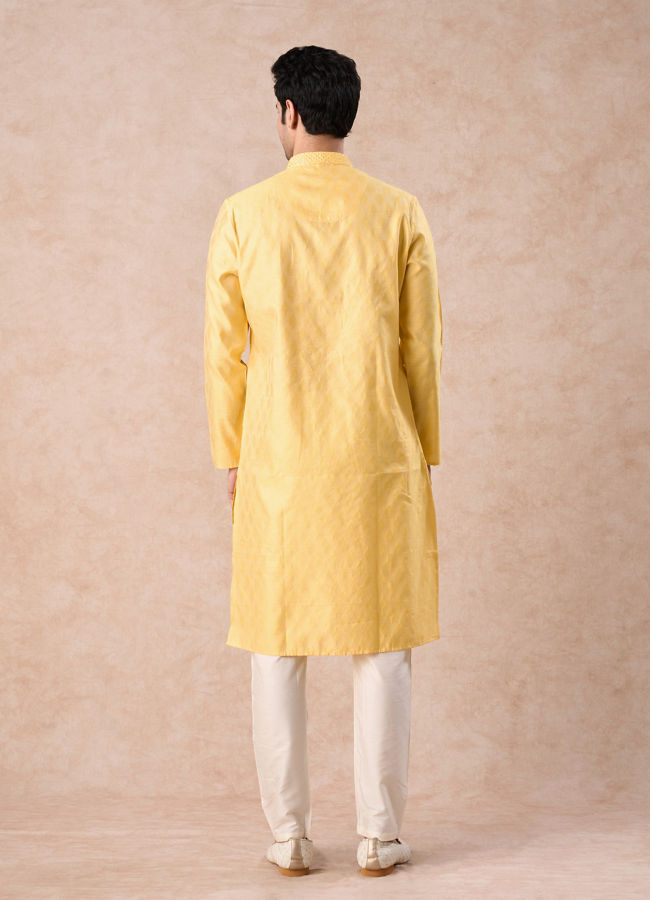 Manyavar Men Sunrise Yellow Kurta Pajama