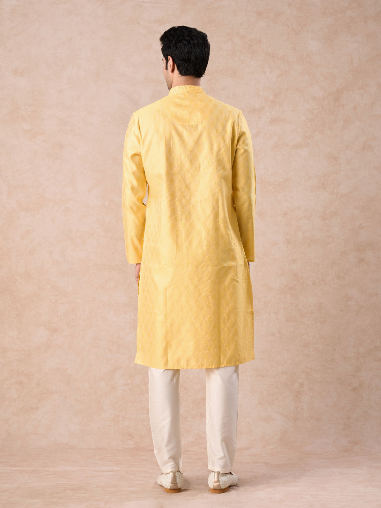 Manyavar Men Sunrise Yellow Kurta Pajama