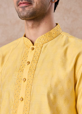 Manyavar Men Sunrise Yellow Kurta Pajama
