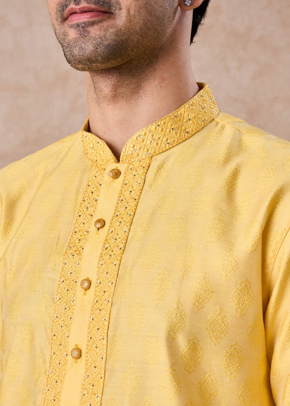 Manyavar Men Sunrise Yellow Kurta Pajama