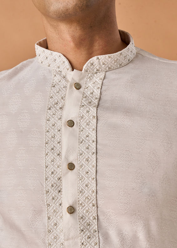 Manyavar Men Enchanting Cream Kurta Pajama