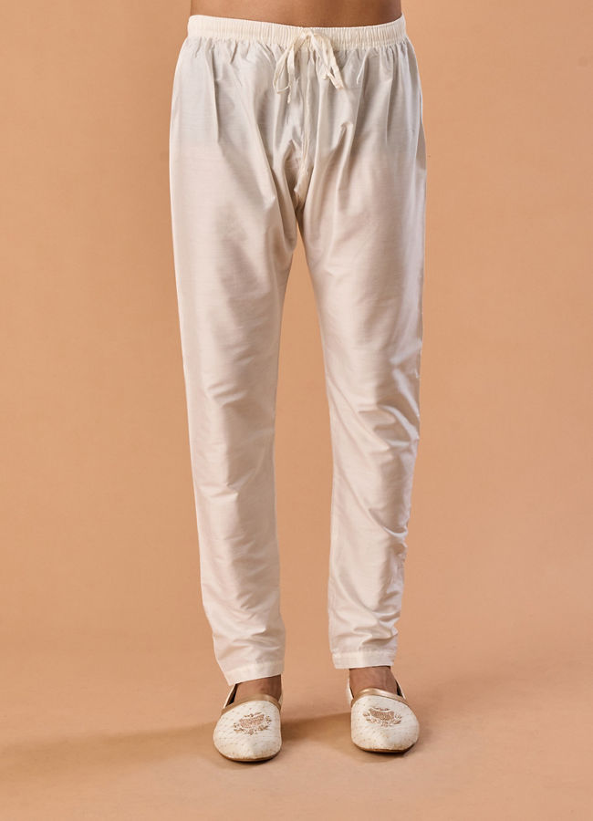 Manyavar Men Enchanting Cream Kurta Pajama