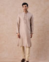 Manyavar Men Elegant Beige Kurta Pajama