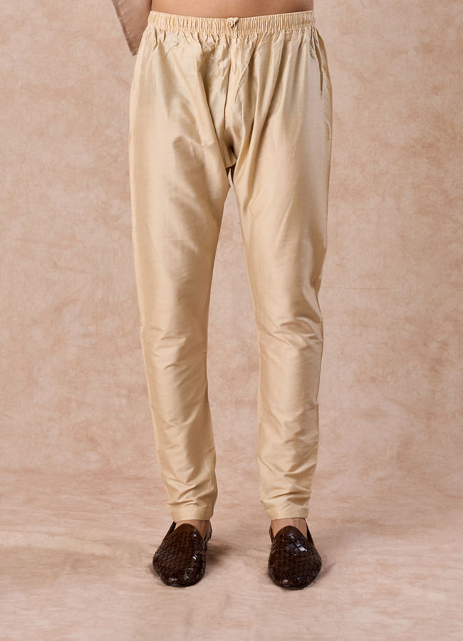 Manyavar Men Elegant Beige Kurta Pajama