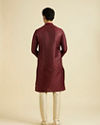 Manyavar Men Maroon Celebration Kurta Pajama