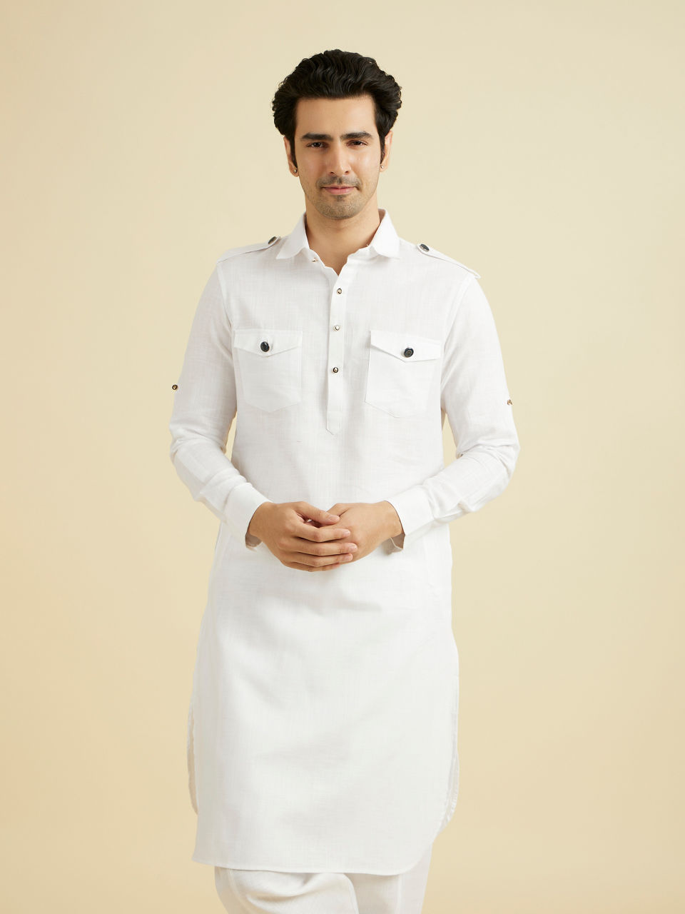 Manyavar Men White Regalia Kurta Pajama