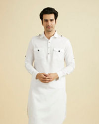 Manyavar Men White Regalia Kurta Pajama