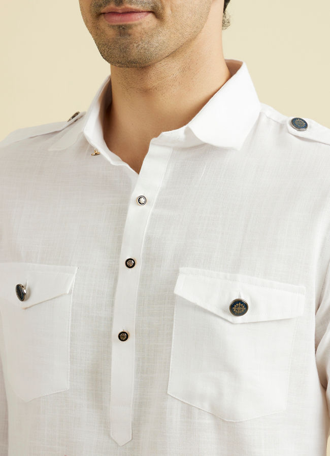 Manyavar Men White Regalia Kurta Pajama