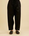 Manyavar Men Black Elegance Cotton Kurta Pajama