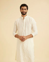 Manyavar Men Cream Mystic Kurta Pajama