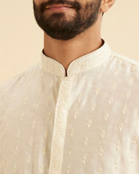 Manyavar Men Cream Mystic Kurta Pajama