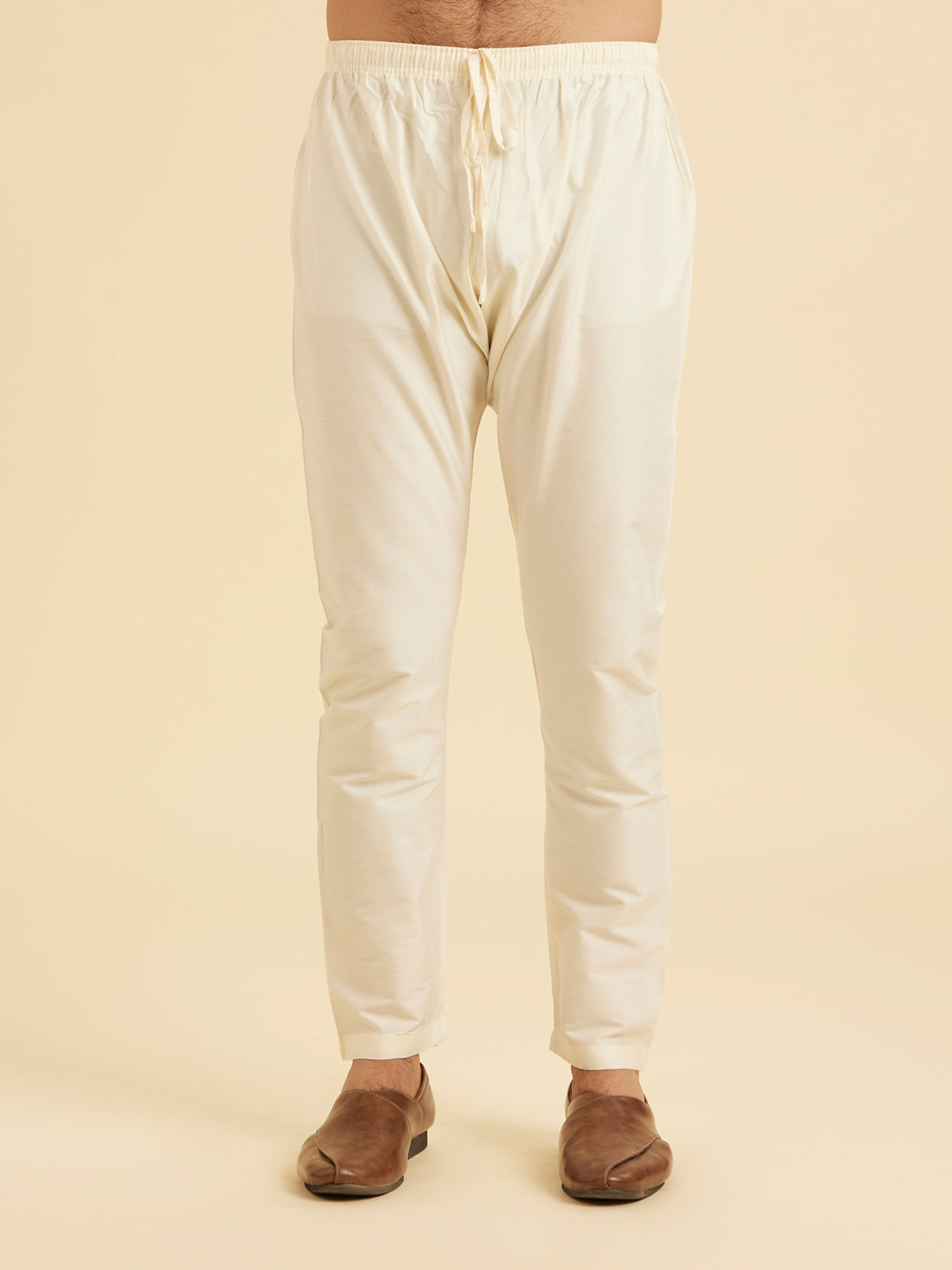Manyavar Men Cream Mystic Kurta Pajama