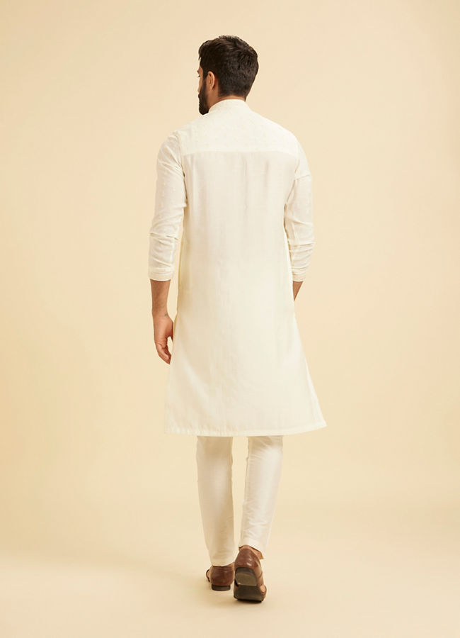 Manyavar Men Cream Mystic Kurta Pajama