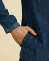 Manyavar Men Dark Blue Royal Elegance Kurta Pajama