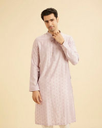 Manyavar Men Lilac Elegance Kurta Pajama