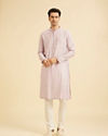Manyavar Men Lilac Elegance Kurta Pajama