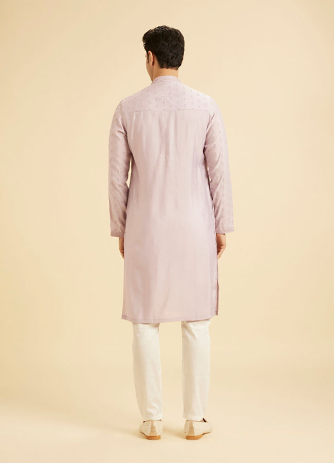 Manyavar Men Lilac Elegance Kurta Pajama