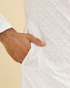 Manyavar Men Elegantly Crafted White Kurta Pajama