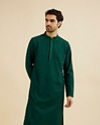 Manyavar Men Green Chikankari Kurta Pajama Set