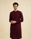 Wine Hued Royal Kurta Pajama