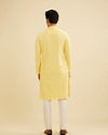 Manyavar Men Golden Touch Yellow Kurta Pajama image number 5