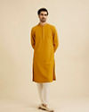 Manyavar Men Mustard Marvel Kurta Pajama