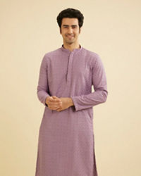 Manyavar Men Lilac Majesty Kurta Pajama