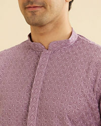 Manyavar Men Lilac Majesty Kurta Pajama