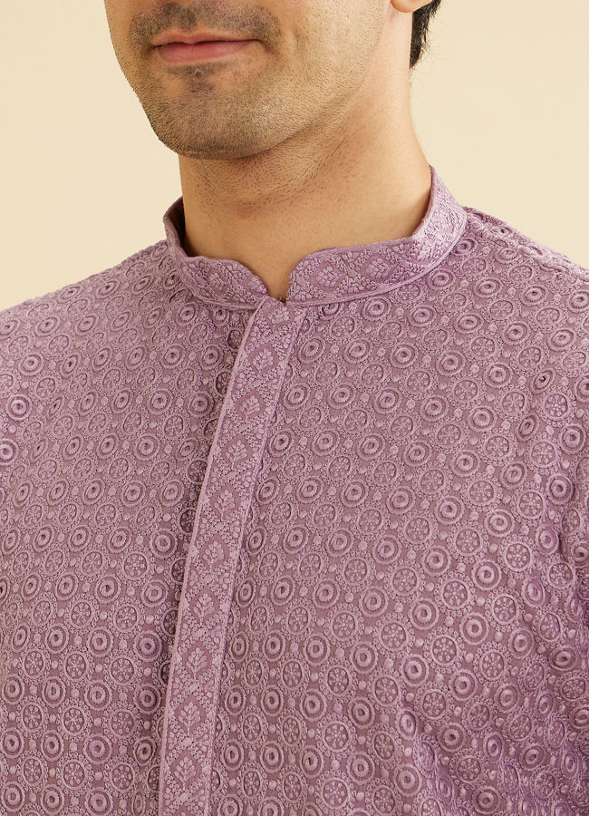 Manyavar Men Lilac Majesty Kurta Pajama image number 1