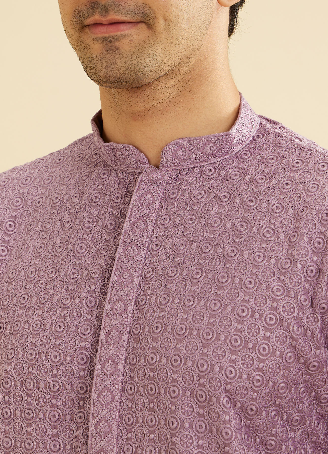 Manyavar Men Lilac Majesty Kurta Pajama