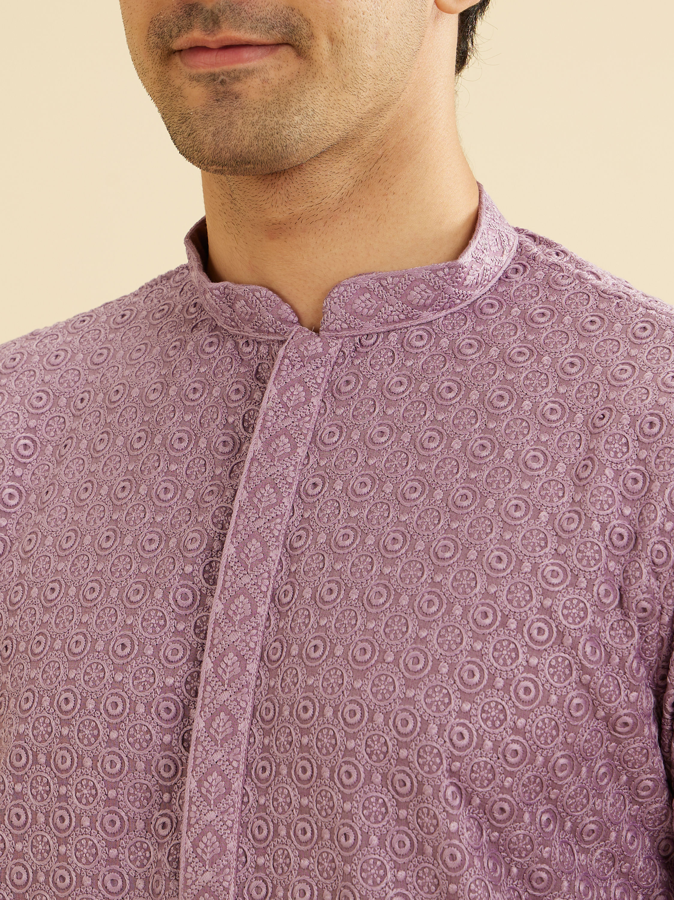 Manyavar Men Lilac Majesty Kurta Pajama