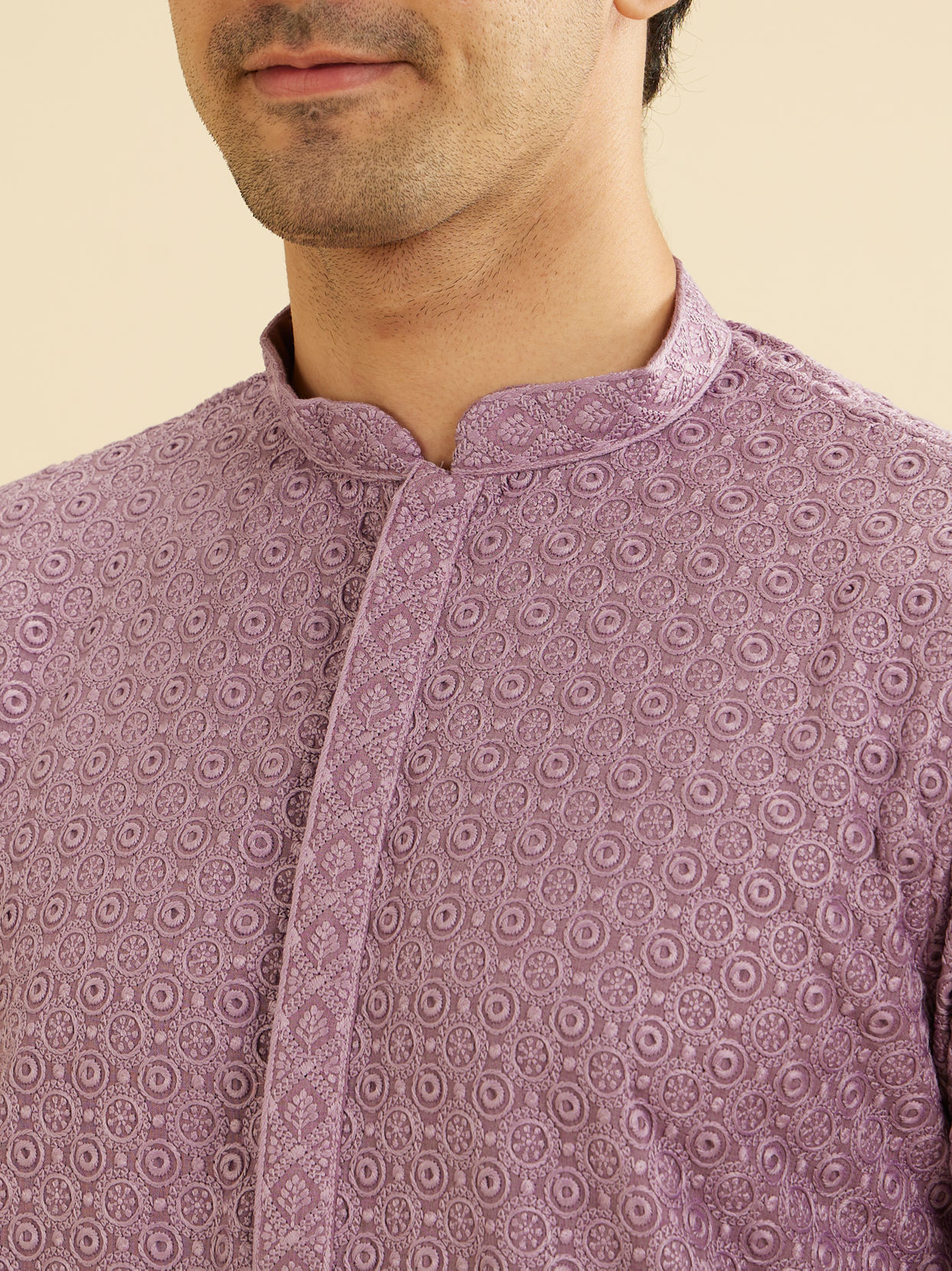 Manyavar Men Lilac Majesty Kurta Pajama image number 1