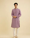 Manyavar Men Lilac Majesty Kurta Pajama image number 2