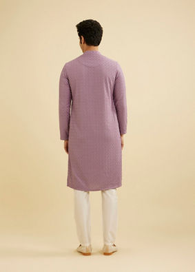 Manyavar Men Lilac Majesty Kurta Pajama image number 5