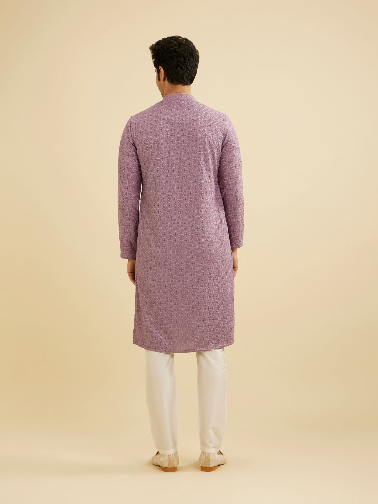 Manyavar Men Lilac Majesty Kurta Pajama image number 5