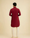 Manyavar Men Maroon Radiance Kurta Set with Dupatta