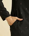 Manyavar Men Black Elegance Kurta Pajama