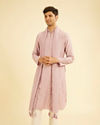 Manyavar Men Radiant Dusty Pink Kurta Pajama